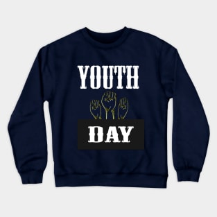 T-shirt design for youth day Crewneck Sweatshirt